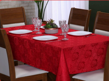 Toalha de Mesa Oxford 6 Cadeiras