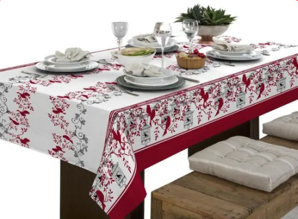 Toalha de Mesa Tecido Linhão 4 Cadeiras