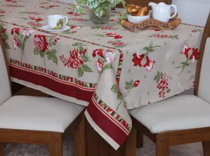 Toalha de Mesa Tecido Linhão 6 Cadeiras